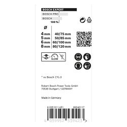 Jogo de Brocas EXPERT CYL-9 MultiConstruction 4 a 8mm (2608900649) - Bosch