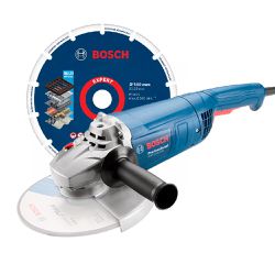 Esmerilhadeira Angular 9'' - 220V - GWS 2200-230 Com Disco de Corte Diamantado - Bosch