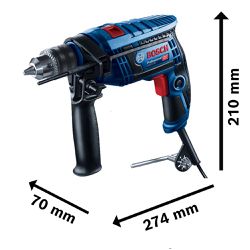 Furadeira de Impacto Bosch GSB 13 RE 750W Set 23 AC