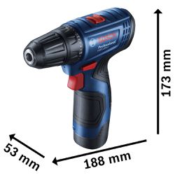 Parafusadeira Furadeira Bosch GSR 120-LI 12V 2 Baterias e maleta