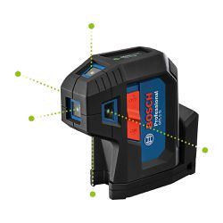 Nível a laser verde Bosch GPL 5 G de 5 pontos