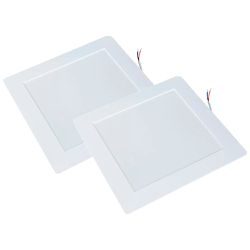 Kit Plafon LED Quadrado de Embutir 24W - 4000K Com 2 Unidades (520,0048) - Noll LED