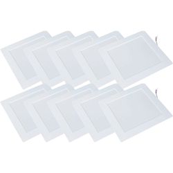 Kit Plafon LED Quadrado de Embutir 24W - 4000K Com 10 Unidades (520,0048) - Noll LED