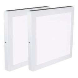 Kit Plafon LED Quadrado de Sobrepor 18W - 3000K Com 2 Unidades (520,0053) - Noll LED