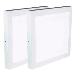 Kit Plafon LED Quadrado de Sobrepor 24W - 6500K Com 2 Unidades (520,0015) - Noll LED