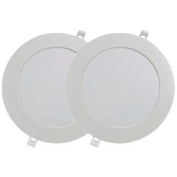 Kit Plafon LED Redondo de Embutir 18W - 3000K Com 2 Unidades (520,0041) - Noll LED