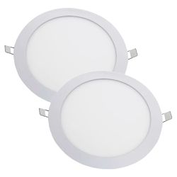 Kit Plafon LED Redondo de Embutir 18W - 4000K Com 2 Unidades (520,0042) - Noll LED