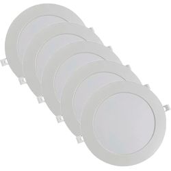 Kit Plafon LED Redondo de Embutir 18W - 6500K Com 5 Unidades (520,0008) - Noll LED