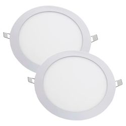 Kit Plafon LED Redondo de Embutir 24W - 4000K Com 2 Unidades (520,0044) - Noll LED