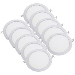 Kit Plafon LED Redondo de Embutir 24W - 4000K Com 10 Unidades (520,0044) - Noll LED