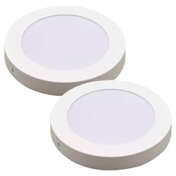 Kit Plafon LED Redondo de Sobrepor 18W - 4000K Com 2 Unidades (520,0050) - Noll LED
