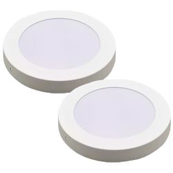 Kit Plafon LED Redondo de Sobrepor 18W - 6500K Com 2 Unidades (520,0012) - Noll LED