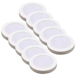 Kit Plafon LED Redondo de Sobrepor 24W - 4000K Com 10 Unidades (520,0052) - Noll LED