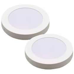 Kit Plafon LED Redondo de Sobrepor 24W - 6500K Com 2 Unidades (520,0013) - Noll LED