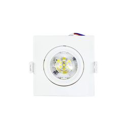 Kit Spot LED Quadrado 7W - 3.000K Bivolt Com 5 Unidades (520,0038) - Noll LED