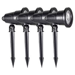 Kit Luminária Tipo Espeto Para Jardim Verde 5W - 6500K Com 4 Unidades (518,0007) - Noll LED