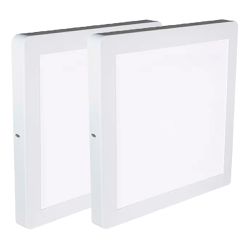 Kit Plafon LED Quadrado de Sobrepor 18W - 6500K Com 2 Unidades (520,0014) - Noll LED