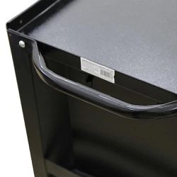 Carrinho Para Ferramentas Fechado Com 6 Gavetas Todo Preto (C08) - Fercar