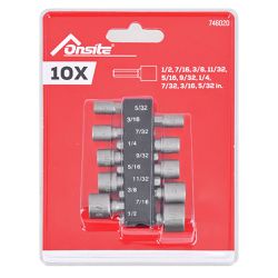 Jogo de Soquetes Canhão 1/2'' Com 10 Peças (746020) - Onsite