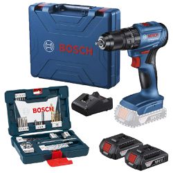 Furadeira Parafusadeira GSB 185LI 18V Com Pontas e Brocas V-line 48 Peças - Bosch