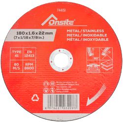 Kit Disco de Corte Deep Cut 7'' x 1.6mm Com 20 Unidades (744151) - Onsite