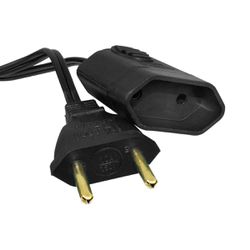 Cordão Prolongador Preto 10A - 250V Com 5 Metros (16815) - Ilumi