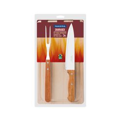 Kit Para Churrasco em Inox Com Cabo em Madeira 3 Peças (22399/036) - Tramontina