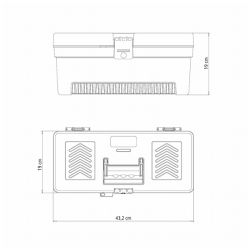 Caixa Plástica Para Ferramentas Com Bandeja Removível 17'' (43804/017) - Tramontina