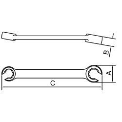 Chave Poligonal Aberta 10 x 12mm (44635/103) - Tramontina Pro
