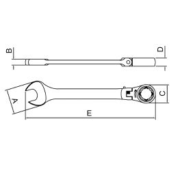 Chave Combinada Com Catraca Flexível 17mm (44653/117) - Tramontina Pro