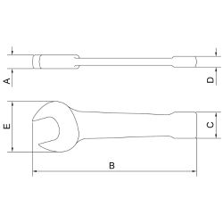 Chave Fixa de Bater 100mm (44628/100) - Tramontina Pro