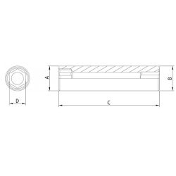 Soquete Sextavado Longo 1/2'' x 14mm (44802/114) - Tramontina Pro