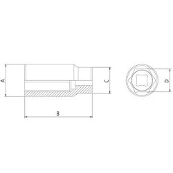 Soquete Sextavado 1/2'' x 13/16'' (44803/108) - Tramontina Pro