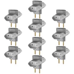 Kit Pino Tipo ''T'' 3 Saídas 10A - 250V Com 10 Unidades (1213) - Ilumi