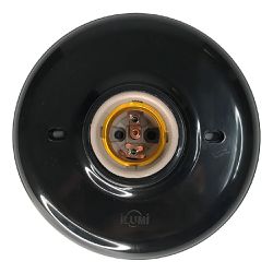 Kit Plafon de Porcelana Preto 100W - 250V Com 10 Unidades (180831) - Ilumi