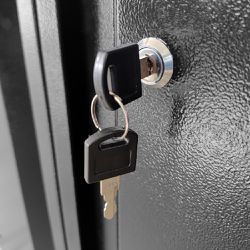 Armário Fechado Para Ferramentas Com 3 Prateleiras Preto (NA-3) - Nocram