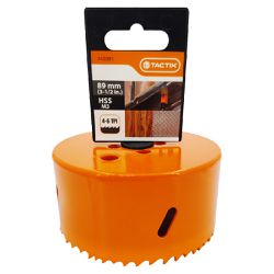 Serra Copo Bi-metal em Aço Rápido HSS 89mm (440081) - Tactix,