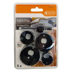 Jogo de Serra Copo Para Madeira Com 5 Peças (440695) - Tactix