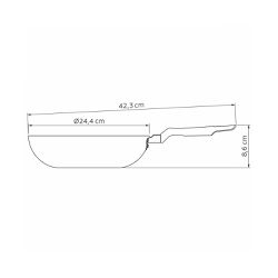 Frigideira Loreto Grafite em Alumínio Antiaderente 24cm / 2,2L (20385/024) - Tramontina