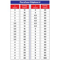 Kit Parafuso Chipboard 4,0x16mm 41,0008 (Com 250 Unidades) - Nord
