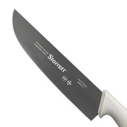 Faca de Carne Para Refile de Mesa Lâmina Reta Larga 10'' Com Cabo Branco (BKW303-10) - Starrett