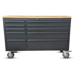 Carrinho Bancada Móvel Para Ferramentas 56'' Com 10 Gavetas Preto (UWT056B) - Ultimate Onsite