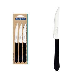 Jogo de Facas Para Churrasco Leme Preto Com 3 Peças (23180/304) - Tramontina Pro