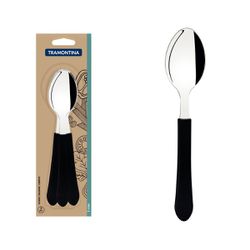 Jogo de Colheres de Mesa Leme Preto Com 3 Peças (23183/300) - Tramontina