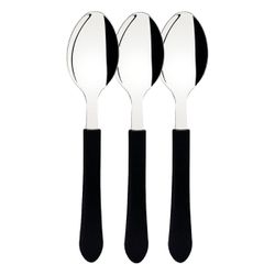 Jogo de Colheres de Mesa Leme Preto Com 3 Peças (23183/300) - Tramontina