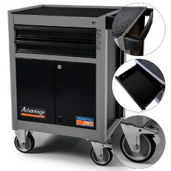 Carrinho Para Ferramentas Fechado Com 2 Gavetas Cinza (44950/406) - Tramontina Pro