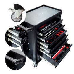 Carrinho Para Ferramentas Com 6 Gavetas e 220 Peças (R21562101) - Gedore Red