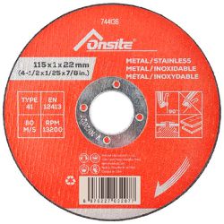 Kit Disco de Corte Deep Cut 4.1/2'' x 1.0mm Com 50 Unidades (744136) - Onsite