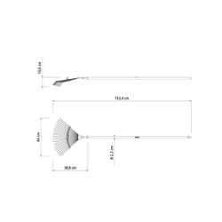 Vassoura Metálica Regulável Com 22D e Cabo de Madeira 120cm (77831/721) - Tramontina