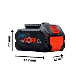 Kit Carregador Rápido 127V e 2 Baterias Procore 18V - 8,0AH (GAL 1880 CV) - Bosch
